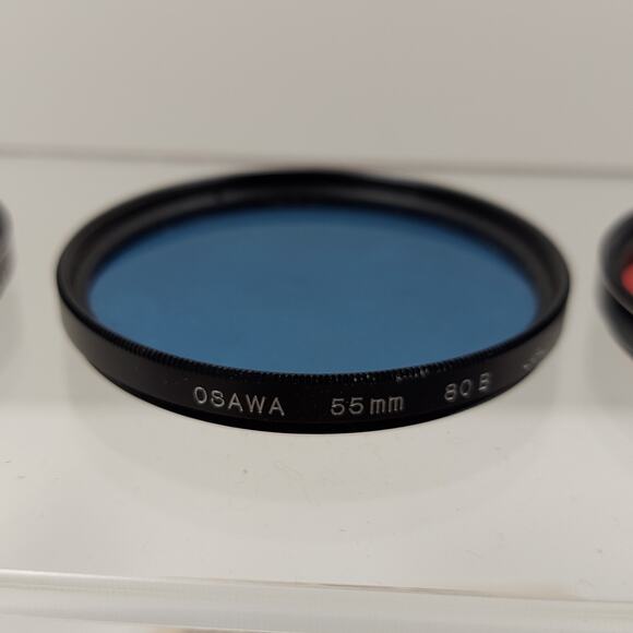 Lot of 6 Lens Filters Cases 52 55 mm Kalt Osawa Vivatar Red Blue Haze Skylight - Picture 3 of 11